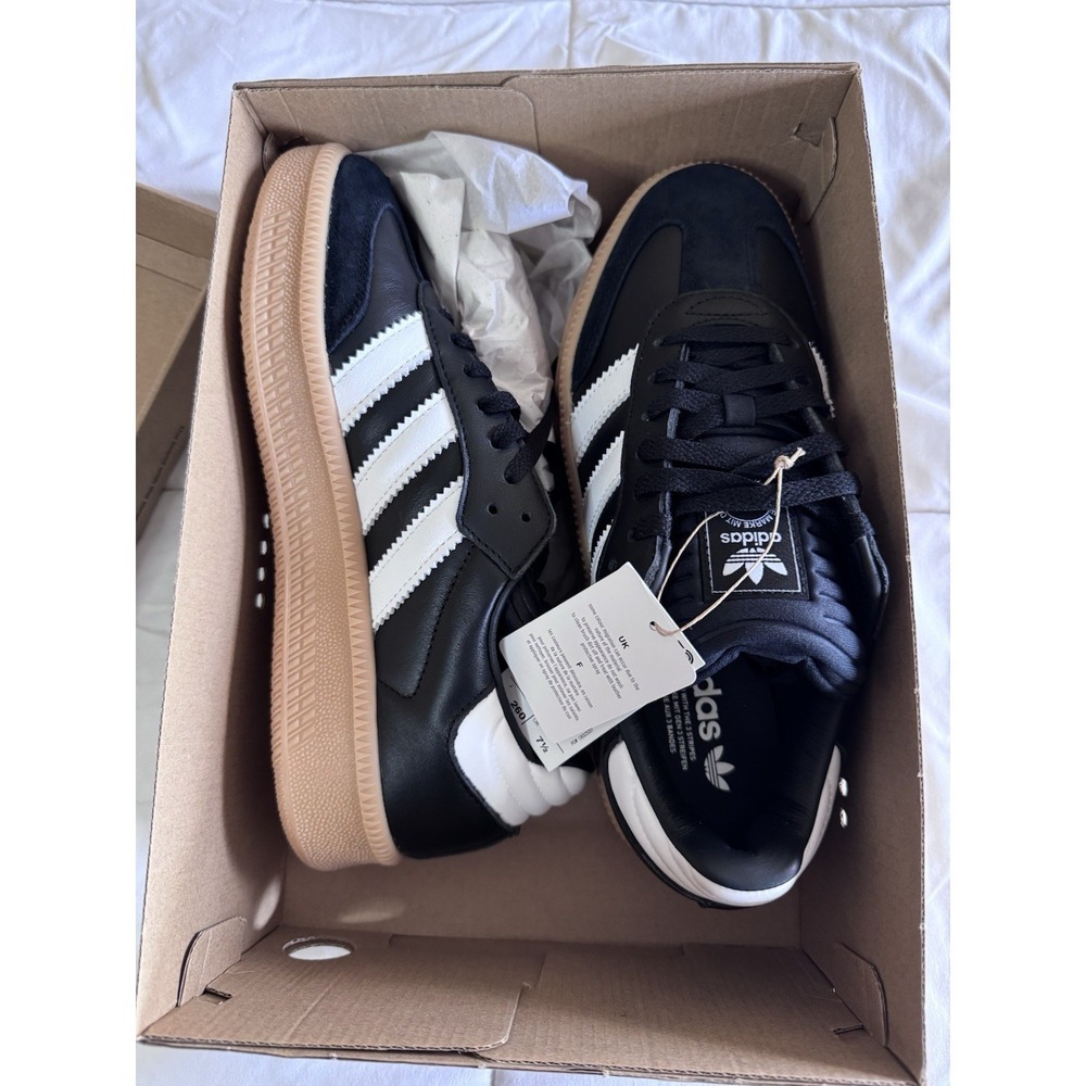 New ADIDAS ORIGINALS SAMBA SIZE 9 SHOES SNEAKERS IE1379 Black/White/Gum - Picture 5 of 6